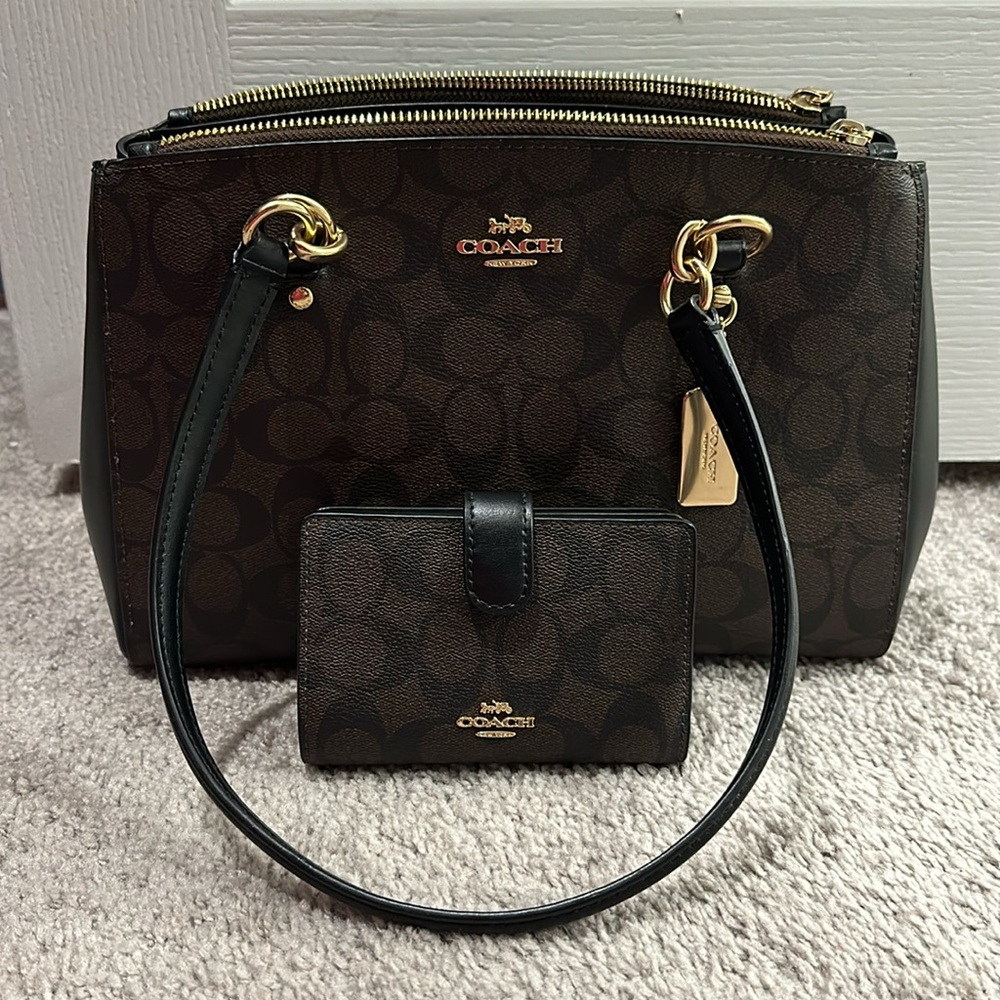 COACH Signature Etta Carryall with matching wallet - price for BOTH!